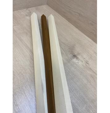 Клен Белый Явор, Волнистый/Ясень Печёный 180гр заготовка для переклеенного грифа электрогитары Радиал АА Волна А 25.5х(35-23-35)х695 мм - из 3х частей-9