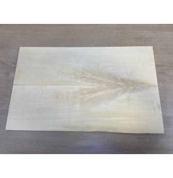 Клён Белый Явор, Волнистый заготовка на топ Смешанный ААА Волна А 8.3х160х525 мм - 2 шт. (книжкой)-0