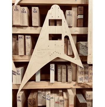 Jackson RR 7, Мензура 26.5", 24 лада, комплект для фрезеровки гитары, фанера 8мм-5