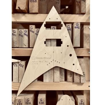 Jackson RR 7, Мензура 26.5", 24 лада, комплект для фрезеровки гитары, фанера 8мм-6