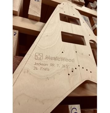 Jackson RR 7, Мензура 26.5", 24 лада, комплект для фрезеровки гитары, фанера 8мм-9