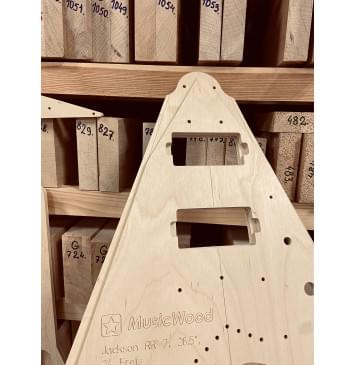 Jackson RR 7, Мензура 26.5", 24 лада, комплект для фрезеровки гитары, фанера 8мм-1