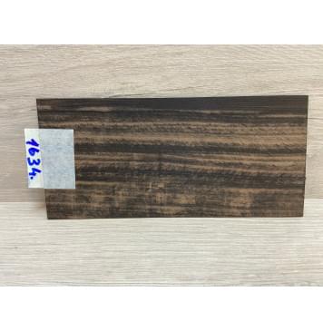 Эбен Чёрный (шлифованная) заготовка накладки на головку грифа Радиал АА 2х96х205 мм-0