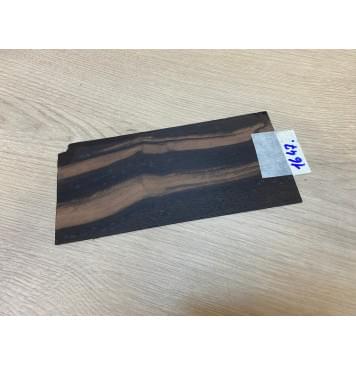 Эбен Чёрный (шлифованная) заготовка накладки на головку грифа Смешанный АА 1.2х98х208 мм-1