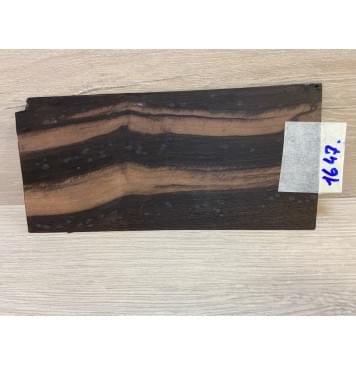 Эбен Чёрный (шлифованная) заготовка накладки на головку грифа Смешанный АА 1.2х98х208 мм-0