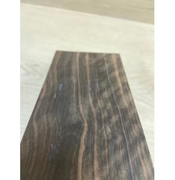 Эбен Чёрный (шлифованная) заготовка накладки на головку грифа Радиал АА 2.5х95х205 мм-6