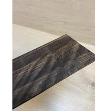 Эбен Чёрный Волнистый заготовка накладки на головку грифа Радиал АА Волна АА 2.5х97х205 мм-6