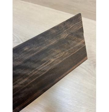 Эбен Чёрный Волнистый заготовка накладки на головку грифа Радиал АА Волна АА 2.5х97х205 мм-7