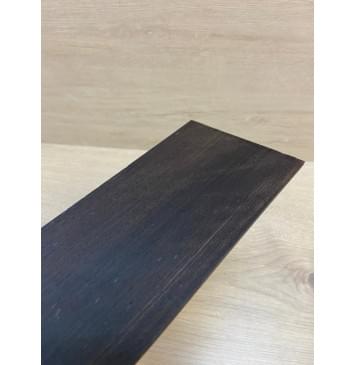 Эбен Чёрный (шлифованная) заготовка накладки на головку грифа Радиал ААА 2.3х96х200 мм-5