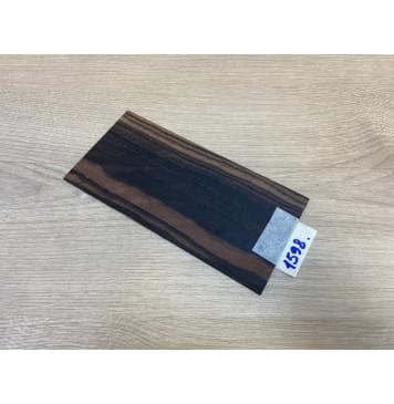 Эбен Чёрный (шлифованная) заготовка накладки на головку грифа Радиал АА 2.5х98х200 мм-0