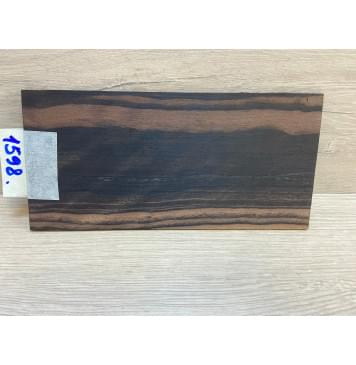 Эбен Чёрный (шлифованная) заготовка накладки на головку грифа Радиал АА 2.5х98х200 мм-3