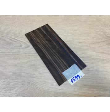 Эбен Чёрный (шлифованная) заготовка накладки на головку грифа Радиал АА 1.5х95х205 мм-2