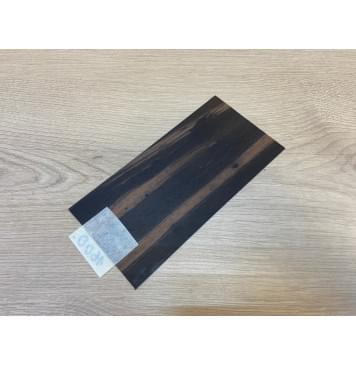 Эбен Чёрный (шлифованная) заготовка накладки на головку грифа Радиал АА 1.2х97х195 мм-2