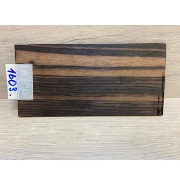 Эбен Чёрный заготовка накладки на головку грифа Радиал АА 3х97х198 мм-0