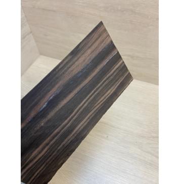 Эбен Чёрный (шлифованная) заготовка накладки на головку грифа Радиал АА 1.5х96х205 мм-4