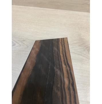 Эбен Чёрный (шлифованная) заготовка накладки на головку грифа Радиал АА 2.5х98х205 мм-3