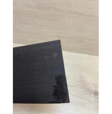 Эбен Чёрный (шлифованная) заготовка накладки на головку грифа Радиал ААА 1.4х95-87х195 мм-4