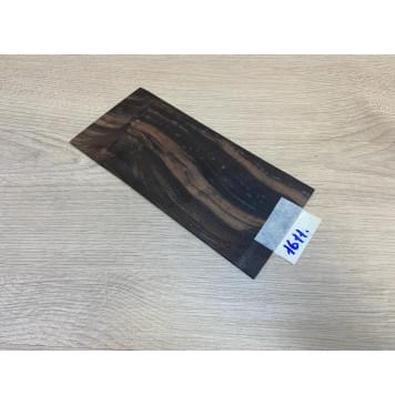 Эбен Чёрный (шлифованная) заготовка накладки на головку грифа Смешанный АА 2х98х205 мм-0