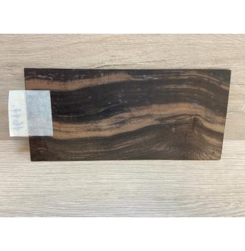 Эбен Чёрный (шлифованная) заготовка накладки на головку грифа Смешанный АА 2х98х205 мм-2