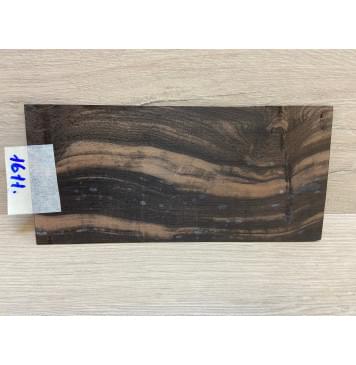 Эбен Чёрный (шлифованная) заготовка накладки на головку грифа Смешанный АА 2х98х205 мм-4
