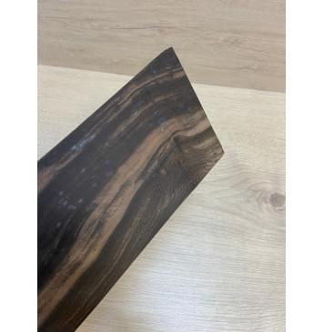 Эбен Чёрный (шлифованная) заготовка накладки на головку грифа Смешанный АА 2х98х205 мм-5