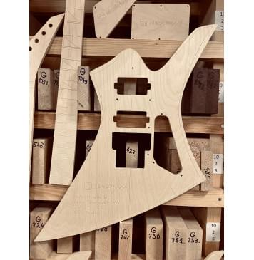 Jackson Kelly KE2, Floyd Rose Gotoh 1996, Мензура 25.5", 24 лада, сквозной гриф, комплект для фрезеровки гитары, фанера 8мм-8