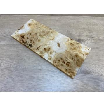 Тополь Белолистка Кап заготовка на топ для Тревел гитары под заливку Смешанный ААА 20х170х395 мм - 1шт (под распил)-2