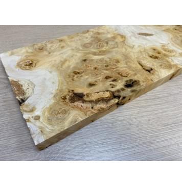 Тополь Белолистка Кап заготовка на топ для Тревел гитары под заливку Смешанный ААА 20х170х395 мм - 1шт (под распил)-4