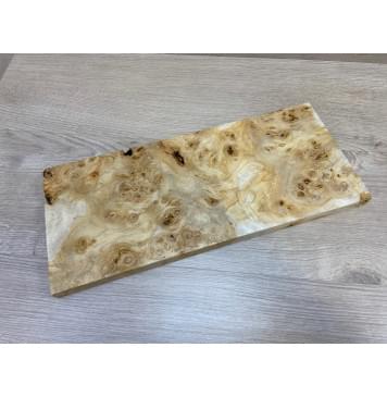 Тополь Белолистка Кап заготовка на топ для Тревел гитары под заливку Смешанный ААА 20х170х395 мм - 1шт (под распил)-6