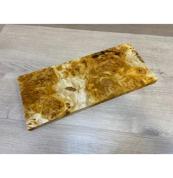 Тополь Белолистка Кап заготовка на топ для Тревел гитары под заливку Смешанный ААА 20х170х395 мм - 1шт (под распил)-8