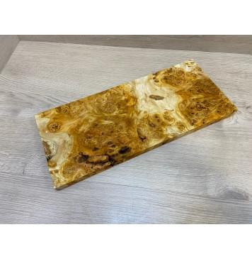 Тополь Белолистка Кап заготовка на топ для Тревел гитары под заливку Смешанный ААА 20х170х395 мм - 1шт (под распил)-9