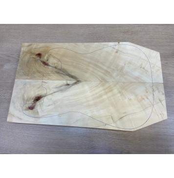 Клён Американский заготовка на топ Смешанный А 25.5х169-158х540 мм - 2 шт. (книжкой)-0