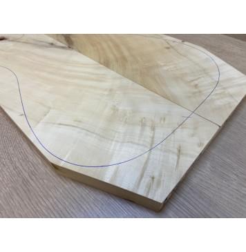 Клён Американский заготовка на топ Смешанный А 25.5х169-158х540 мм - 2 шт. (книжкой)-3