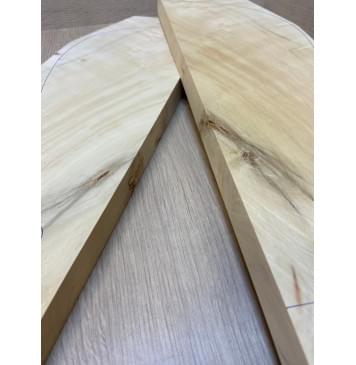 Клён Американский заготовка на топ Смешанный А 25.5х169-158х540 мм - 2 шт. (книжкой)-5