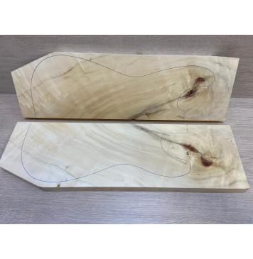 Клён Американский заготовка на топ Смешанный А 25.5х169-158х540 мм - 2 шт. (книжкой)-8