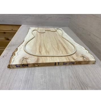 Клён Американский Spalted Волнистый заготовка на топ под заливку Смешанный АА Волна А 24х210-149х535 мм (2 шт книжкой) (Уценка-гнилостные поражения древесины,под стабилизацию или работу с порозаполнителями)-3