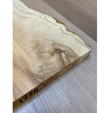 Клён Американский Spalted Волнистый заготовка на топ под заливку Смешанный АА Волна А 24х210-149х535 мм (2 шт книжкой) (Уценка-гнилостные поражения древесины,под стабилизацию или работу с порозаполнителями)-4
