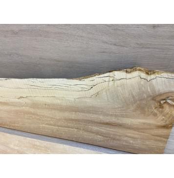 Клён Американский Spalted Волнистый заготовка на топ под заливку Смешанный АА Волна А 24х210-149х535 мм (2 шт книжкой) (Уценка-гнилостные поражения древесины,под стабилизацию или работу с порозаполнителями)-6