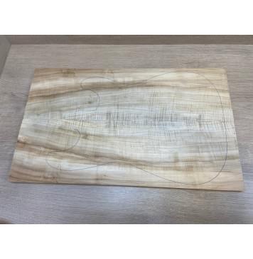 Клён Американский Волнистый заготовка на топ Радиал АА Волна А 20х170х570 мм - 2 шт. (книжкой)-4