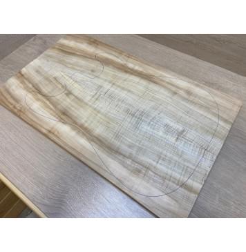 Клён Американский Волнистый заготовка на топ Радиал АА Волна А 20х170х570 мм - 2 шт. (книжкой)-0