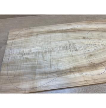 Клён Американский Волнистый заготовка на топ Радиал АА Волна А 20х170х570 мм - 2 шт. (книжкой)-7