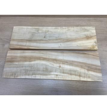 Клён Американский Волнистый заготовка на топ Радиал АА Волна А 20х170х570 мм - 2 шт. (книжкой)-10