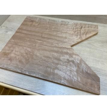 Окуме (Габон) заготовка на топ Радиал ААА 20х228-70х545-390 мм (2шт книжкой)-1