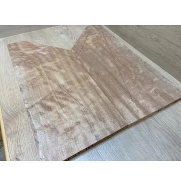 Окуме (Габон) заготовка на топ Радиал ААА 20х228-70х545-390 мм (2шт книжкой)-4