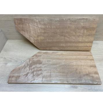 Окуме (Габон) заготовка на топ Радиал ААА 20х228-70х545-390 мм (2шт книжкой)-6