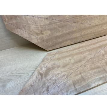 Окуме (Габон) заготовка на топ Радиал ААА 20х228-70х545-390 мм (2шт книжкой)-9