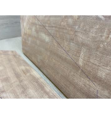 Окуме (Габон) заготовка на топ Радиал ААА 20х228-70х545-390 мм (2шт книжкой)-5