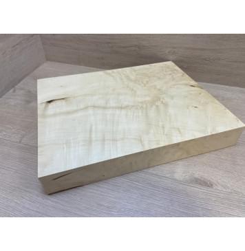 Клён Американский Волнистый заготовка корпуса для Тревел гитары Смешанный АА Волна АА 60х312х400 мм (Массив) Уценка-трещины-7