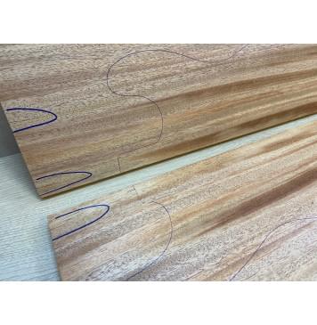 Махагон Кая заготовка на топ Радиал АА 21х182х500 мм - 2 шт. (книжкой)-8