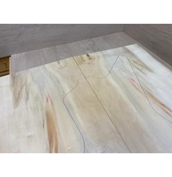 Клён Американский заготовка корпуса Смешанный АА 32х260-210х250х660-640 мм - 2 шт (Уценка-трещина)-3